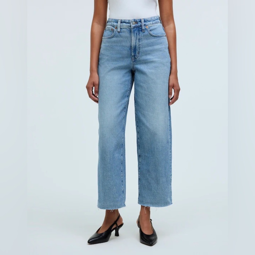 Madewell Petite Curvy Perfect Vintage Wide-Leg Crop Jean- Size 27P - Picture 2 of 9